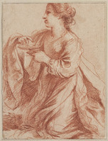 H 012
<br/>
Heilige Lucia, geknield, met een schaal
<br/>
<em>Guercino (1591-1666)</em>